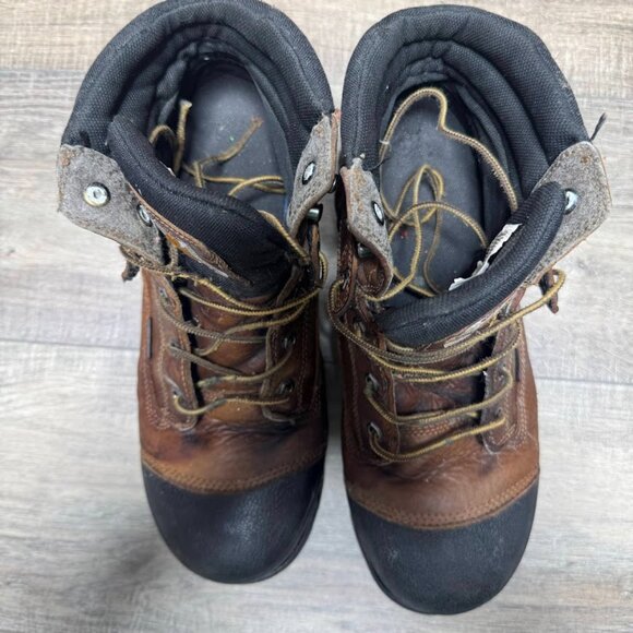 Carhartt Ground Force Composite Toe Brown Leather Work Boots Men's Size 10 - Picture 2 of 6